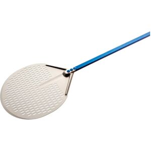 Gi.Metal Pizza Peel - Ø33 cm - perforated - handle: 120 cm - aluminium (anodised) A-32F/120