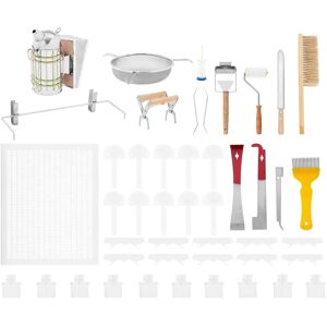 Wiesenfield Beekeeping Starter Kit - 37 pcs - Smoker - Hive Chisel - Frame Holder - Honey Knife - Insect Traps WIE-BEESET-2