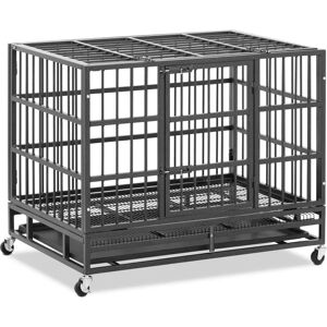 Wiesenfield Heavy-Duty Dog Crate - 4 wheels - 2 lockable doors - 95 x 65 x 77.4 cm WIE-DC-100