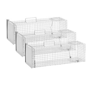 Wiesenfield Humane Animal Trap - 82 x 26 x 26 cm - Grid size: 25 x 25 mm - 3 pieces WIE-AT-103-SET-4