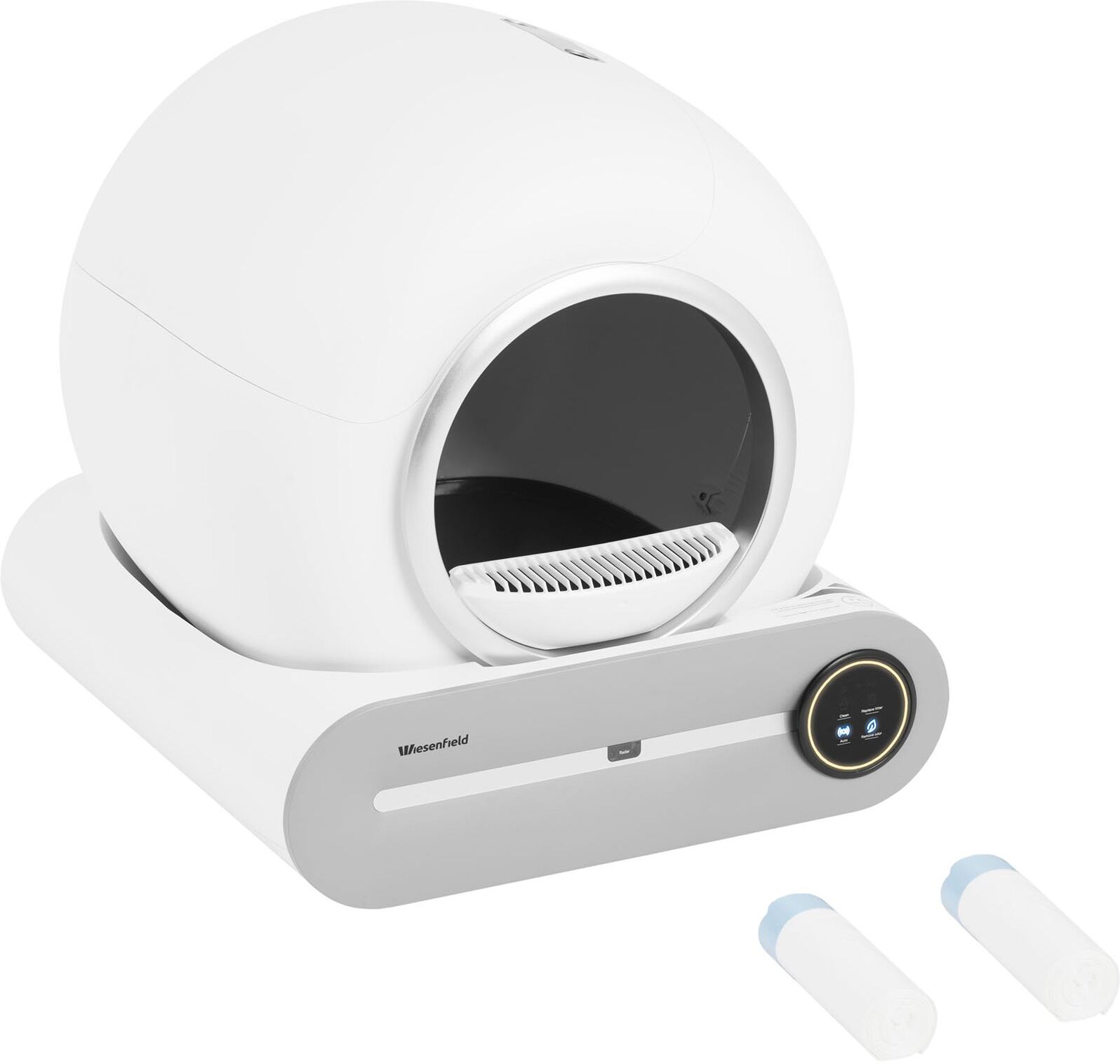 Wiesenfield Self Cleaning Litter Box - app control - Ø 25 cm opening - plasma sterilisation WIE-SL-03