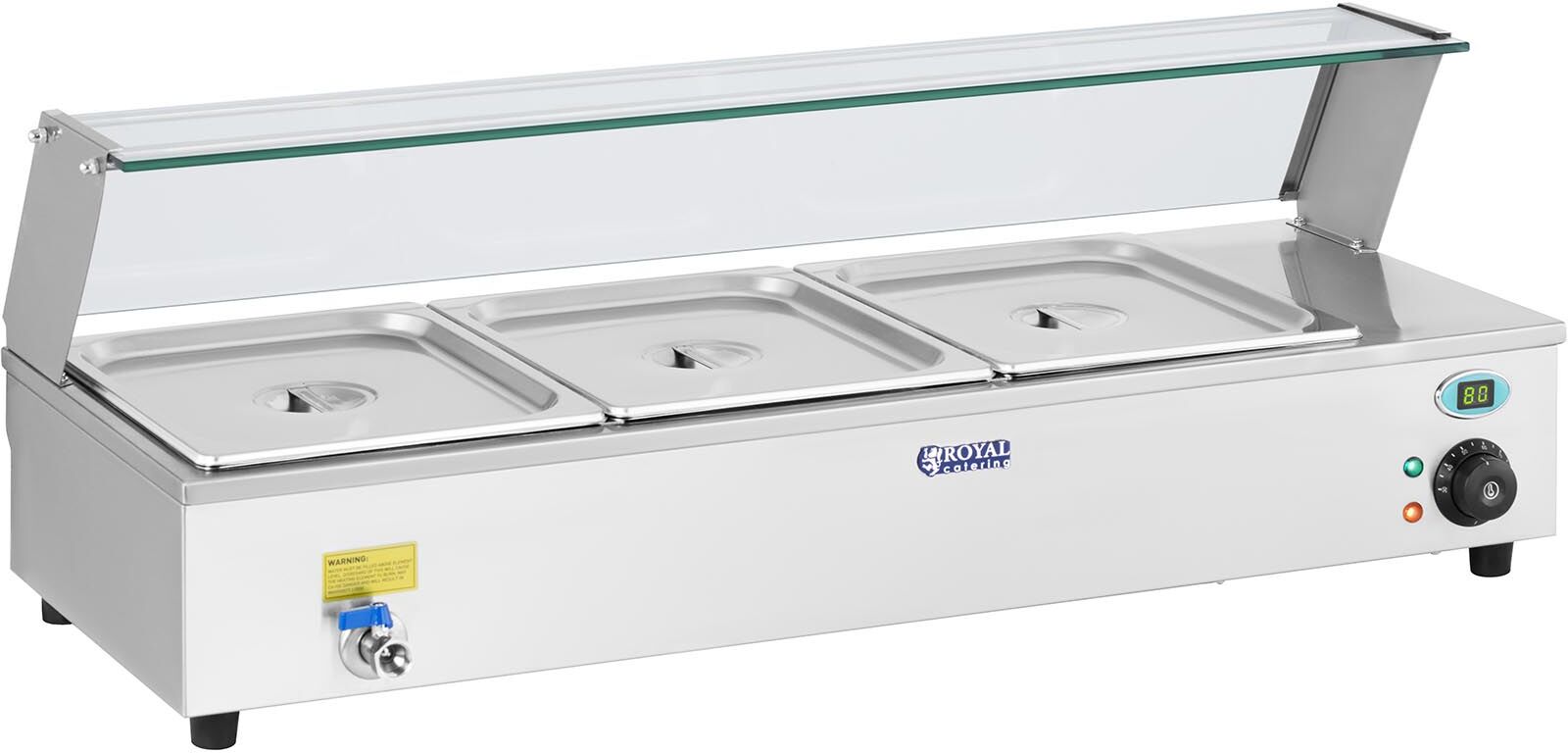 Royal Catering Bain-marie - 3 x GN - 1/2 - Drain tap RCBM-3 Royal Catering Bain-marie - 3 x GN - 1/2 - Drain tap RCBM-3