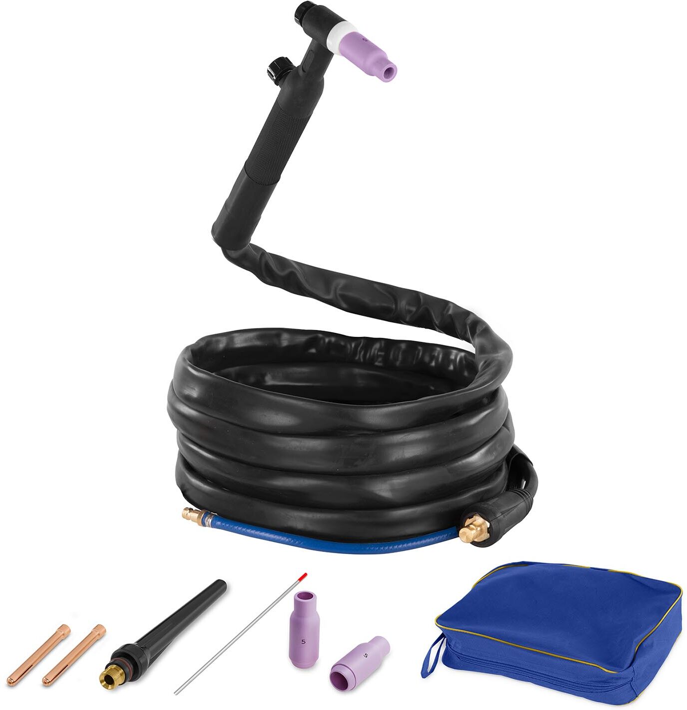 Stamos Germany WIG Welding Torch with Cable Assembly and Liftarc - 4 m - 9mm LTT-01-4M Stamos Germany WIG Welding Torch with Cable Assembly and Liftarc - 4 m - 9mm LTT-01-4M