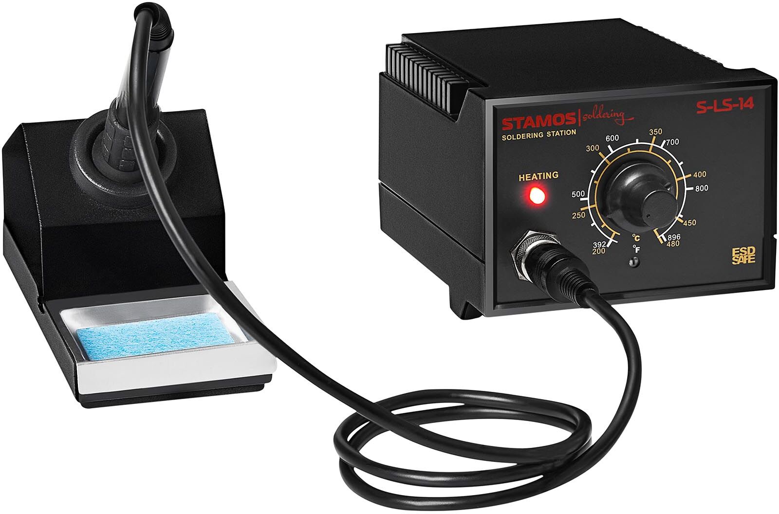 Stamos Soldering Soldering Station with Soldering Iron and Rack – Basic Lötstation S-LS-14 Basic Stamos Soldering Soldering Station with Soldering Iron and Rack – Basic Lötstation S-LS-14 Basic