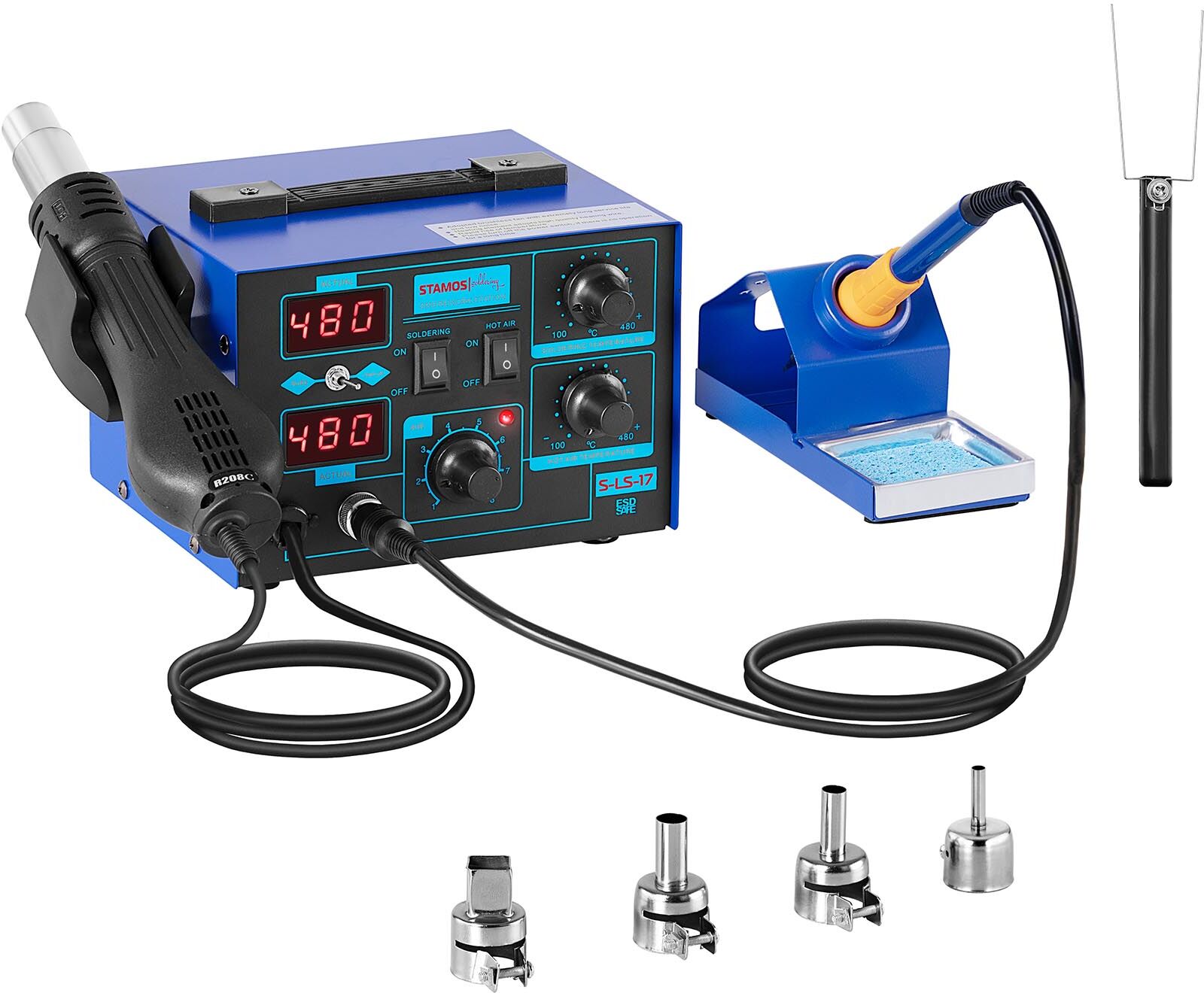 Stamos Soldering Soldering Station – 2 Displays – 730 Watt – Basic Lötstation S-LS-17 Basic Stamos Soldering Soldering Station – 2 Displays – 730 Watt – Basic Lötstation S-LS-17 Basic