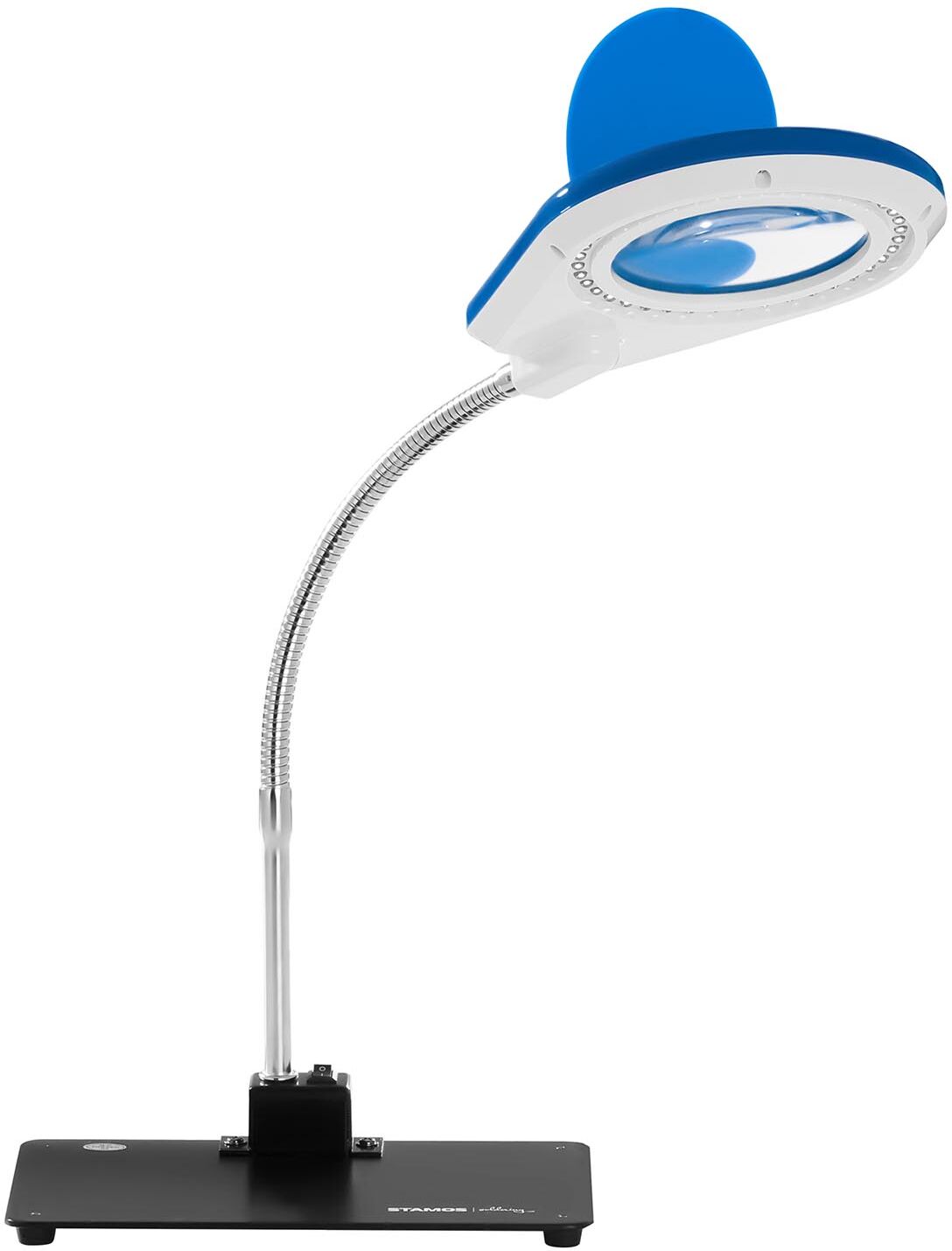 Stamos Soldering Magnifying Glass Lamp - 5-10 time enlargement - Blue S-LP-2B Stamos Soldering Magnifying Glass Lamp - 5-10 time enlargement - Blue S-LP-2B
