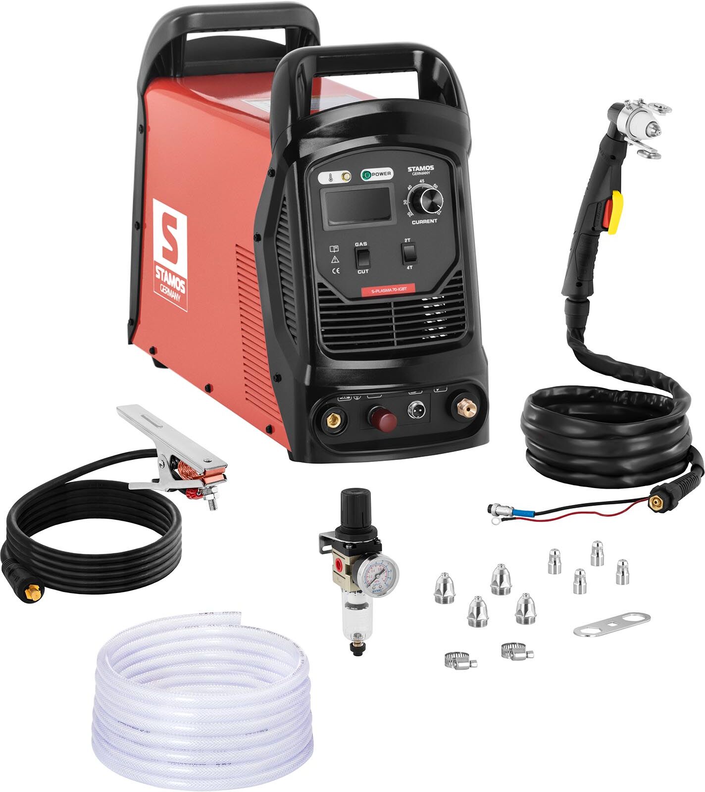 Stamos Germany Plasma Cutter - 70 A - 400 V - pilot ignition S-PLASMA 70-IGBT Stamos Germany Plasma Cutter - 70 A - 400 V - pilot ignition S-PLASMA 70-IGBT
