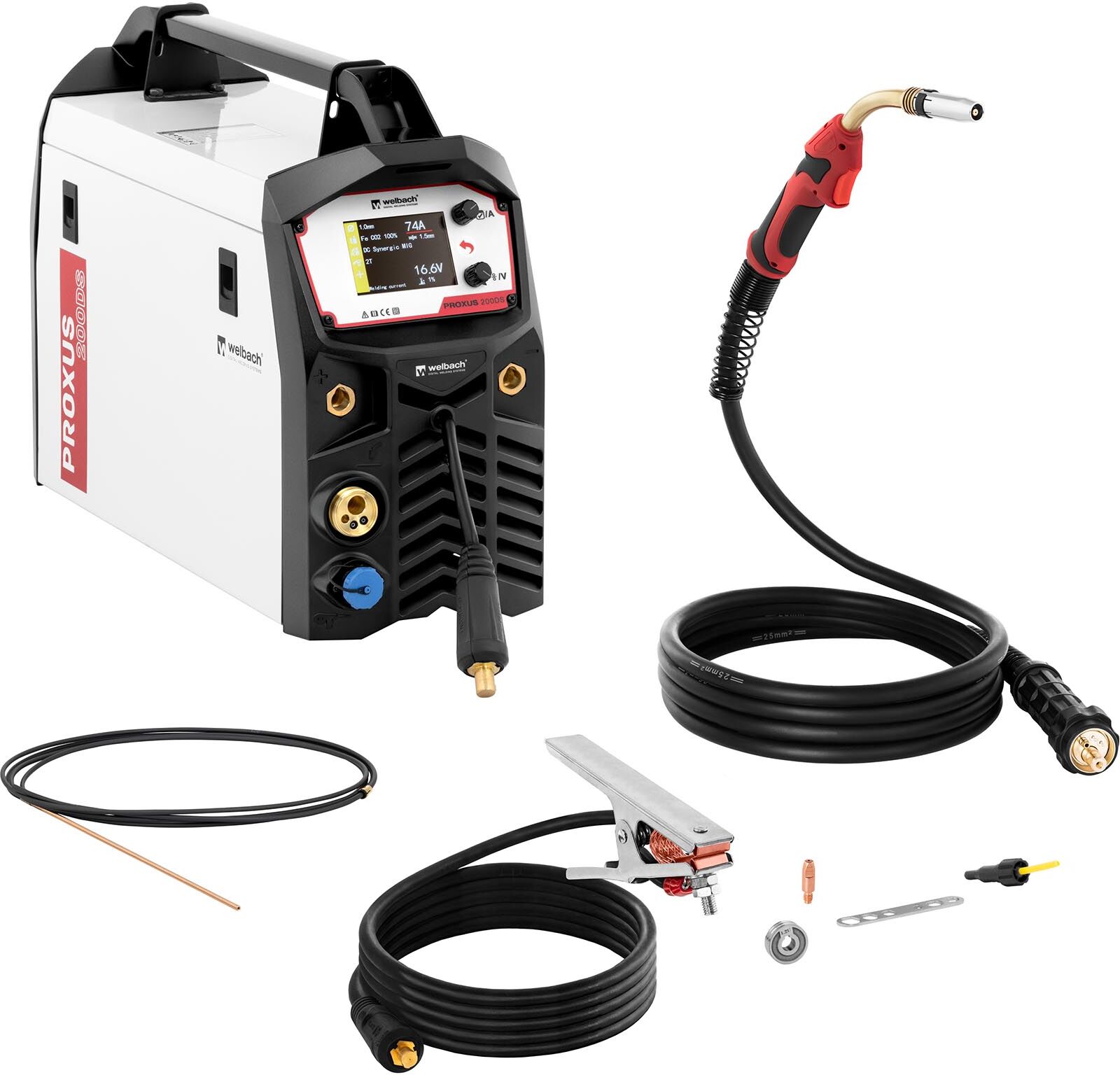 welbach MIG/MAG Welder - 200 A - Synergic Pulse - MMA PROXUS 200DS welbach MIG/MAG Welder - 200 A - Synergic Pulse - MMA PROXUS 200DS