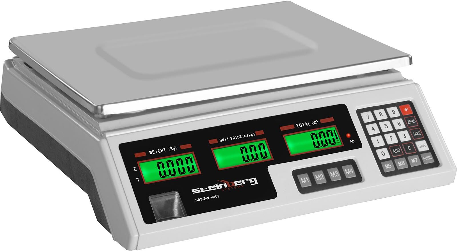 Steinberg Systems Factory seconds Price Scale - 40 kg / 2 g - 33.9 x 23.3 x 0.6 cm SBS-PW-402CS Steinberg Systems Factory seconds Price Scale - 40 kg / 2 g - 33.9 x 23.3 x 0.6 cm SBS-PW-402CS