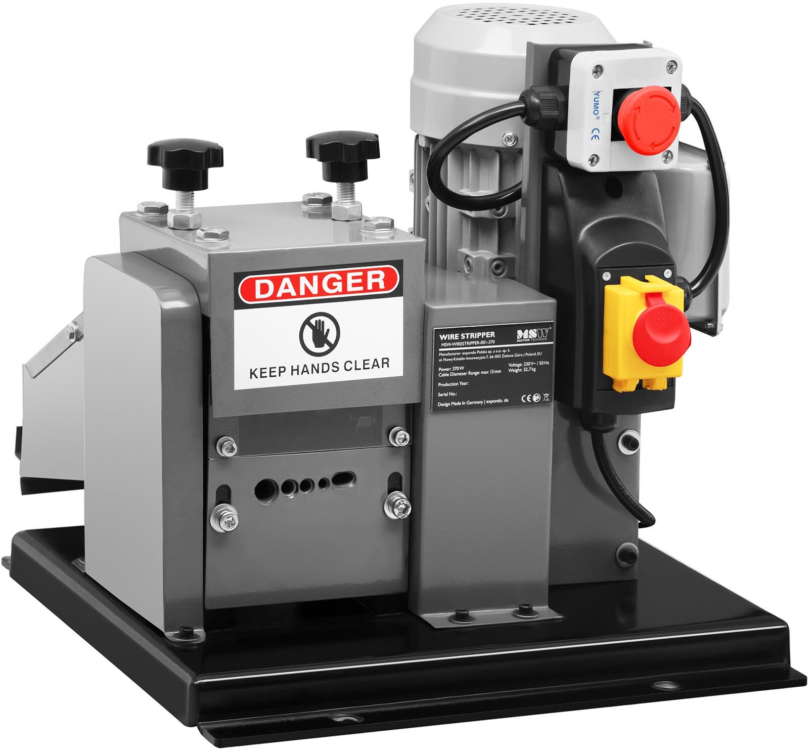 MSW Factory seconds Wire Stripping Machine - 370 W - 5 feed holes MSW-WIRESTRIPPER-001-370 MSW Factory seconds Wire Stripping Machine - 370 W - 5 feed holes MSW-WIRESTRIPPER-001-370