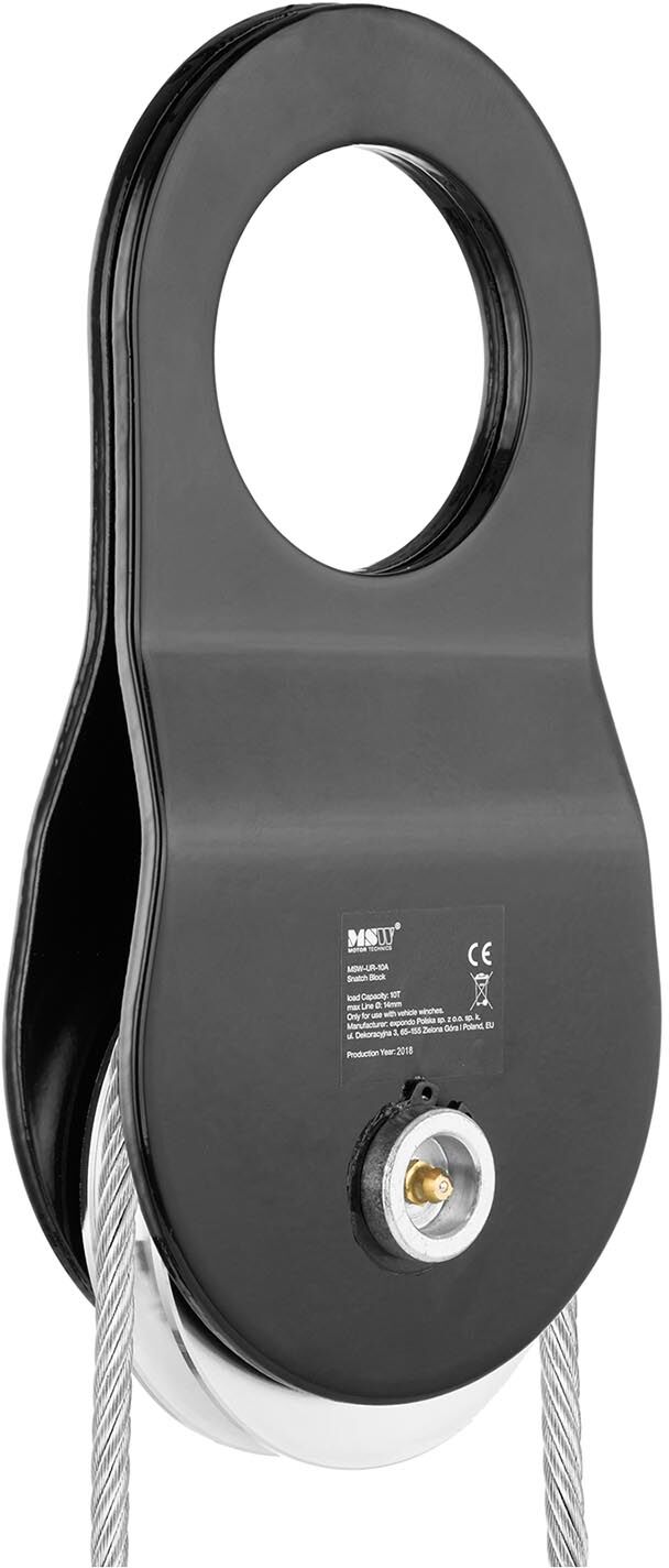 MSW Snatch Block - 10 t - Rope Diameter 1 mm - 14 mm MSW-UR-10A MSW Snatch Block - 10 t - Rope Diameter 1 mm - 14 mm MSW-UR-10A