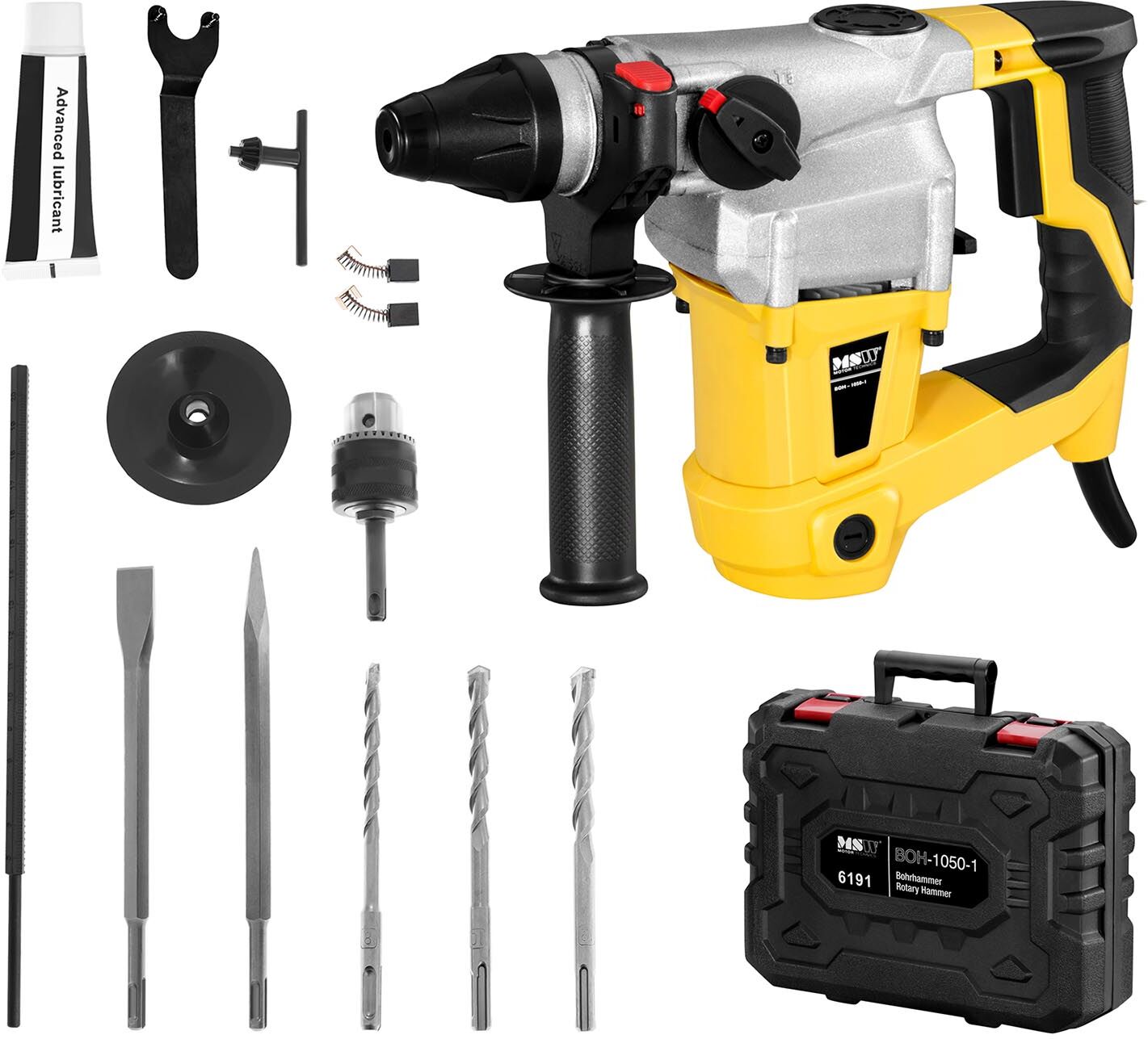 MSW Rotary Hammer - 1050 rpm - 5200 S / min BOH-1050-1 MSW Rotary Hammer - 1050 rpm - 5200 S / min BOH-1050-1