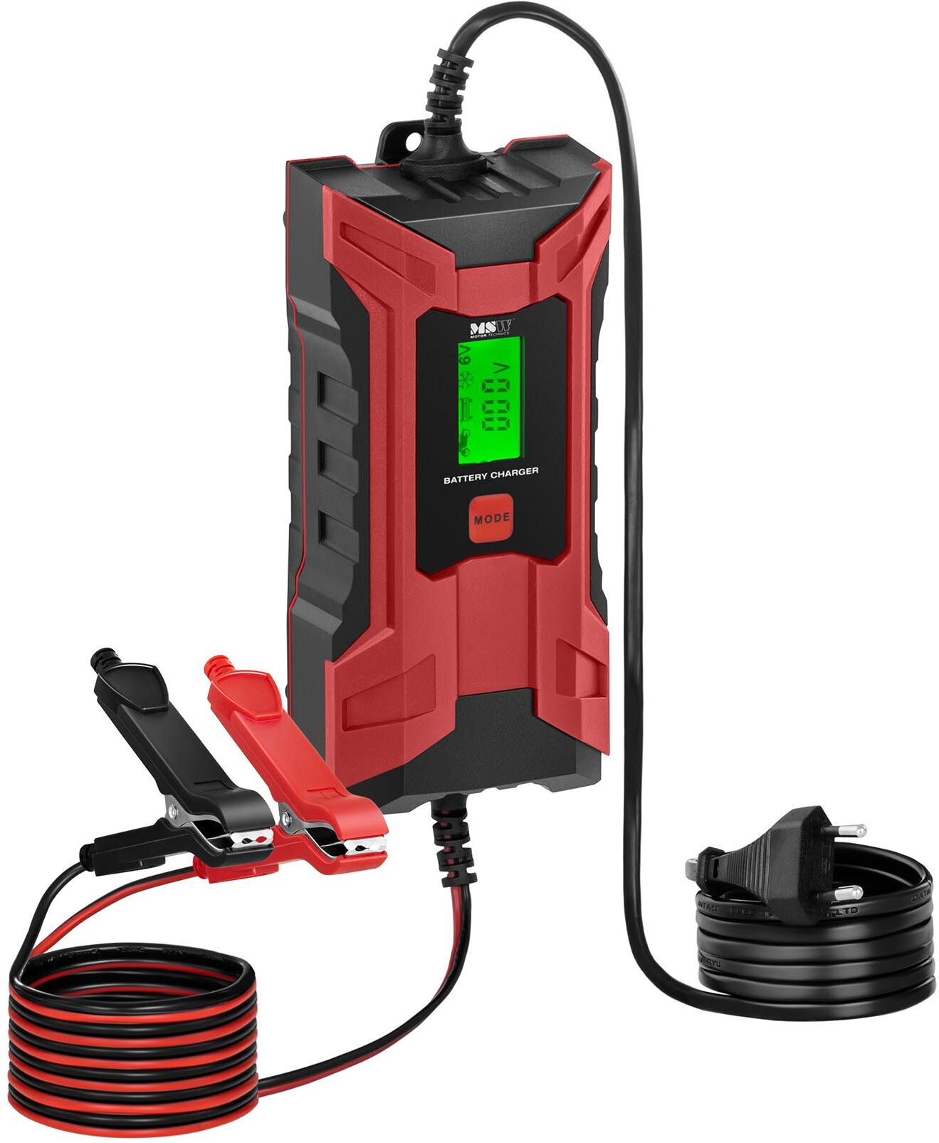 MSW Car Battery Charger - 6/12 V - 2/4 A - LCD Display S-CHARGER-4ALCD MSW Car Battery Charger - 6/12 V - 2/4 A - LCD Display S-CHARGER-4ALCD