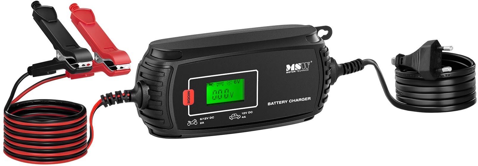MSW Battery Maintenance Charger - 6/12 V - 2/4 A - 4 charging modes S-CHARGER-MI4A MSW Battery Maintenance Charger - 6/12 V - 2/4 A - 4 charging modes S-CHARGER-MI4A