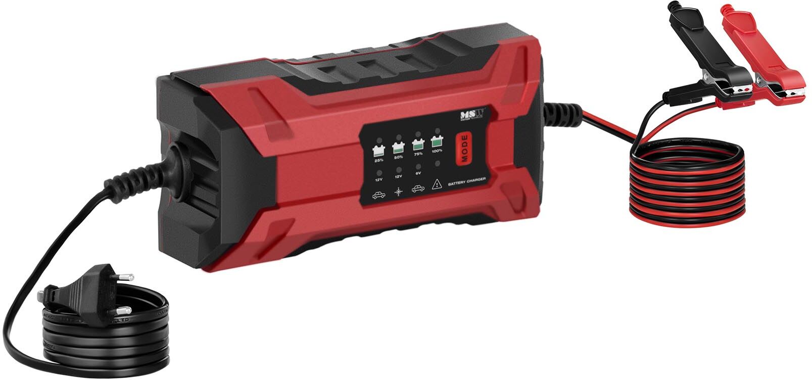 MSW Car Battery Charger - 6 V/12 V - 2 A - 3 Modes with LED Display S-CHARGER-2ALED MSW Car Battery Charger - 6 V/12 V - 2 A - 3 Modes with LED Display S-CHARGER-2ALED