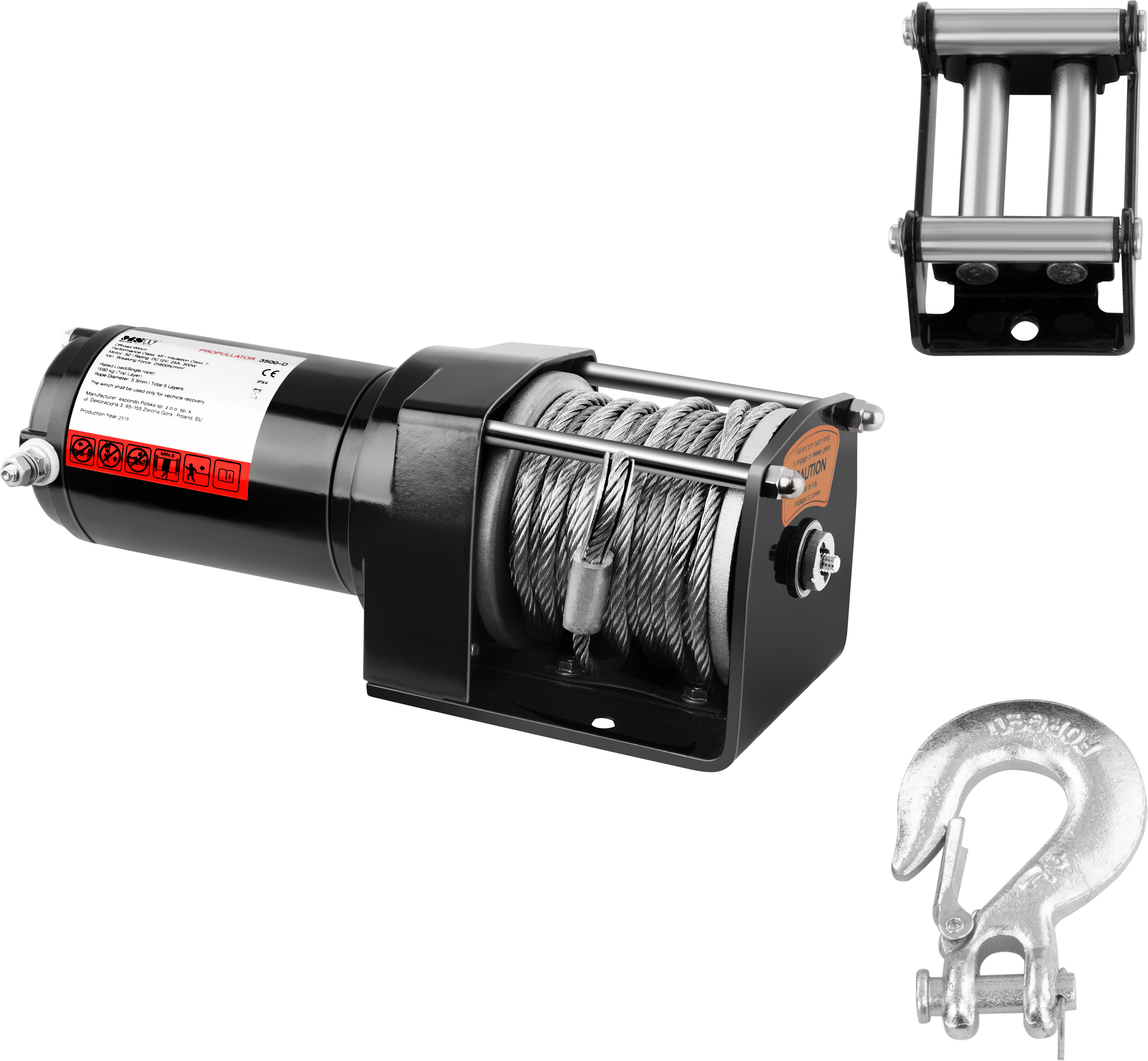 MSW Electric Winch - 1.590 kg - 3.500 lbs PROPULLATOR 3500-D MSW Electric Winch - 1.590 kg - 3.500 lbs PROPULLATOR 3500-D