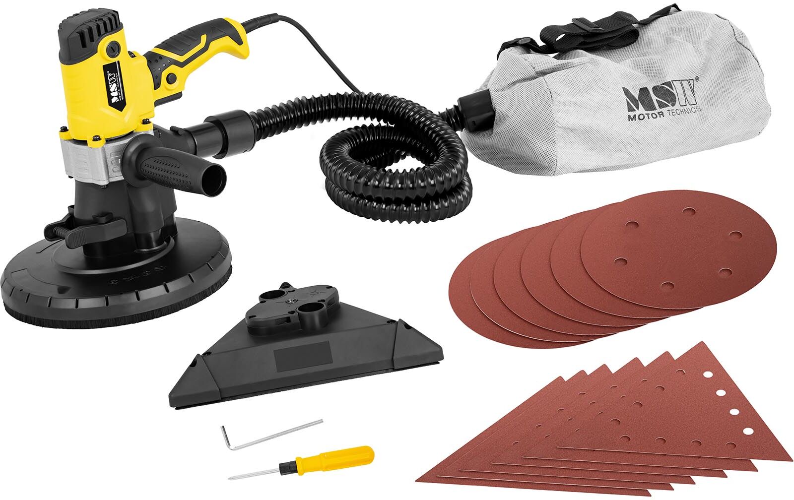MSW Drywall Sander - 850 W - 1,850 rpm - dust bag MSW-DWS-850 MSW Drywall Sander - 850 W - 1,850 rpm - dust bag MSW-DWS-850