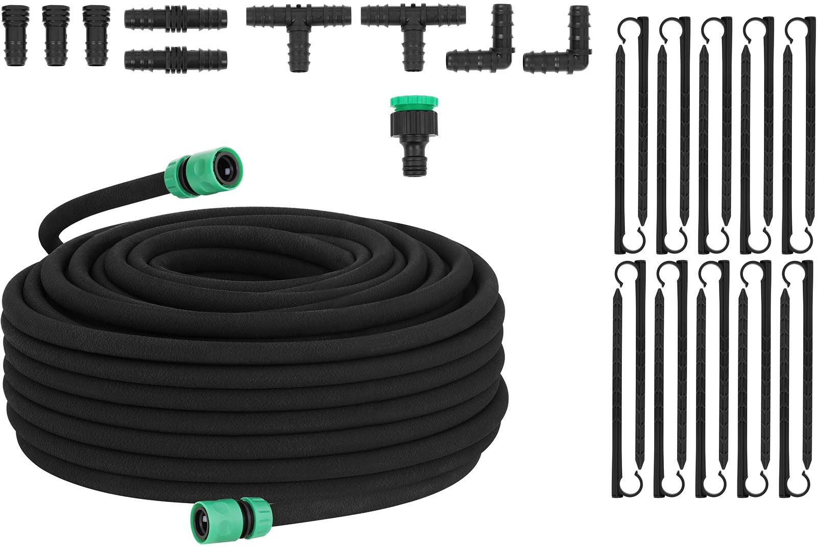 hillvert Soaker Hose - 50 m + tap piece + 20 fastening hooks HT-COSTIGAN-50X12S04 hillvert Soaker Hose - 50 m + tap piece + 20 fastening hooks HT-COSTIGAN-50X12S04