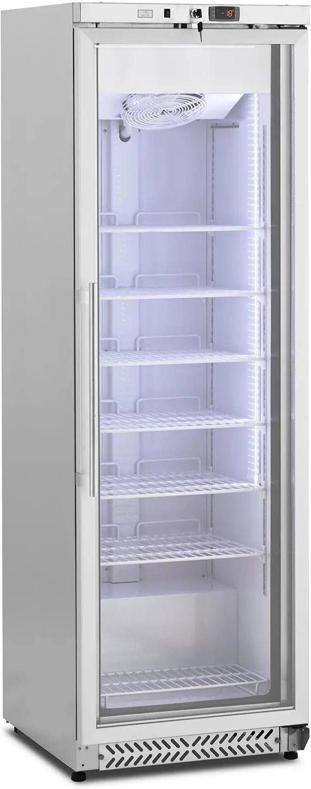 Freezer - 380 L - Royal Catering - glass door - Silver - refrigerant R290 RCLK-F380G