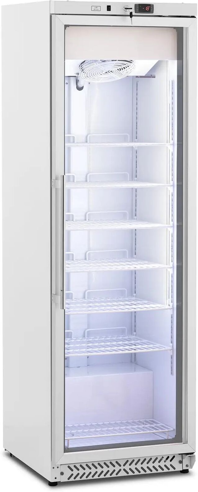 Freezer - 380 L - Royal Catering - glass door - White - refrigerant R290 RCLK-F380GB