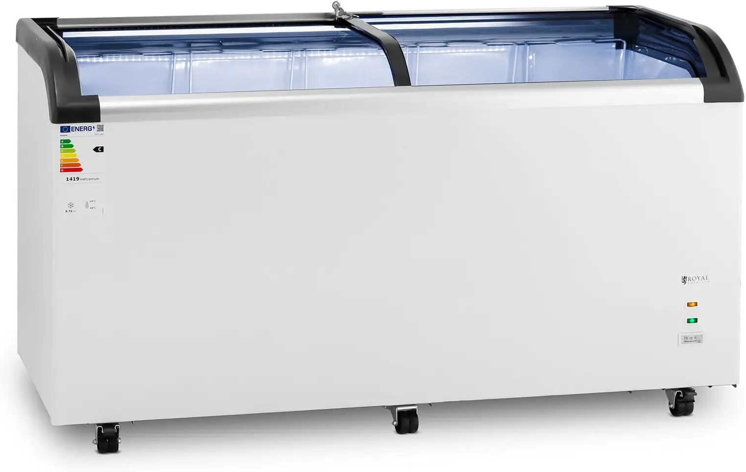 Chest Freezer - 445 L - Royal Catering - glass doors RCFZ-248G