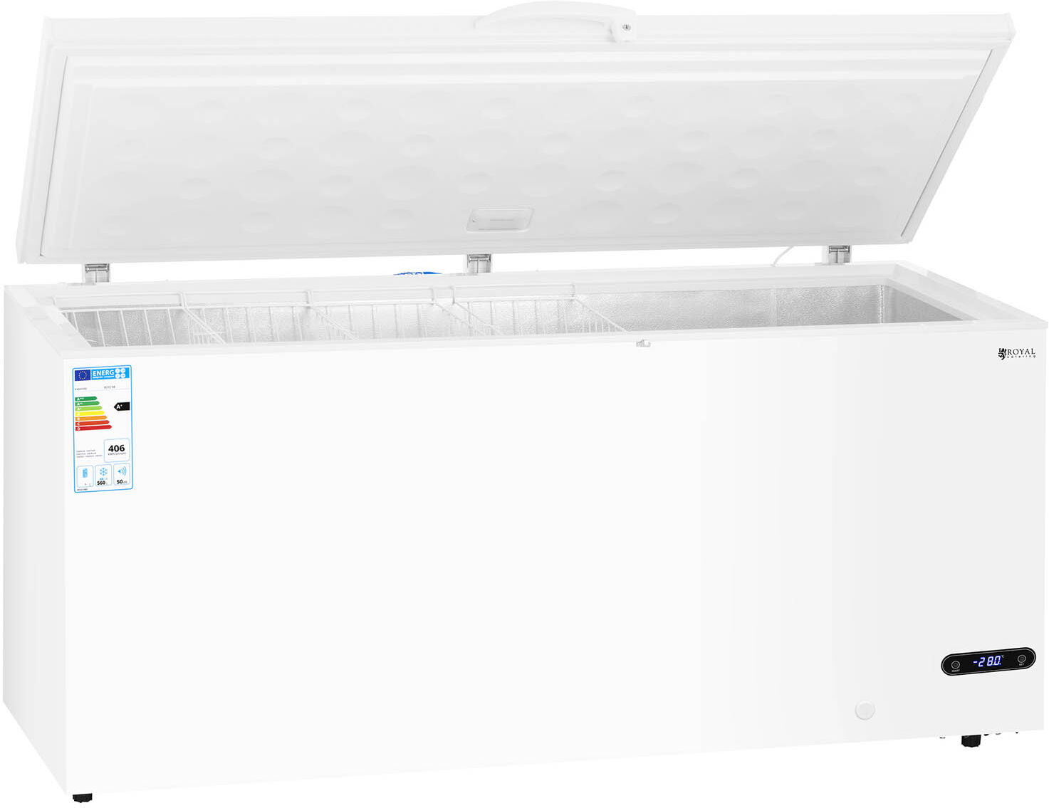 Royal Catering Factory second Chest Freezer - 560 L - minus 40 °C - refrigerant R290 RCFZ-560+