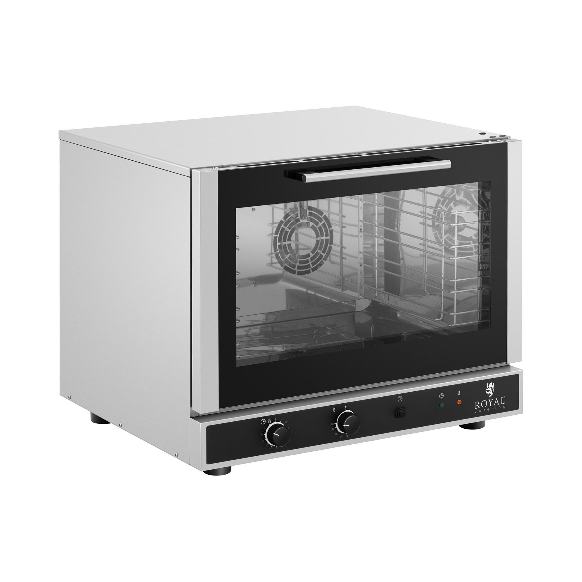 Royal Catering Convection Oven - 3,400 W - steam function - incl. 4 baking sheets (GN 1/1) RC-411M
