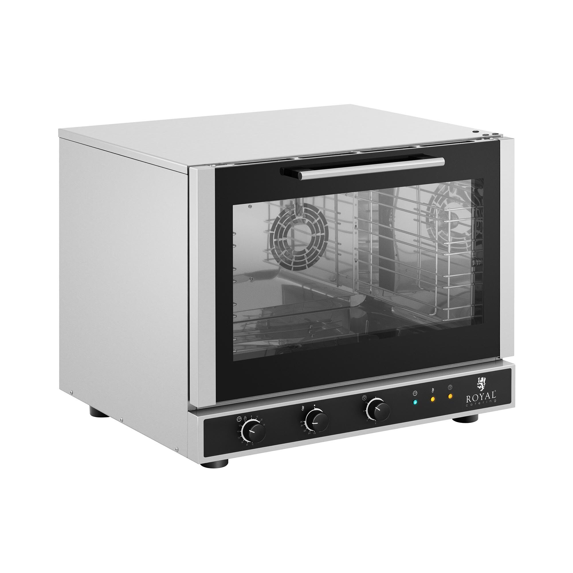 Royal Catering Convection Oven - 6,400 W - steam function - incl. 4 baking sheets (GN 1/1) RC-411MC