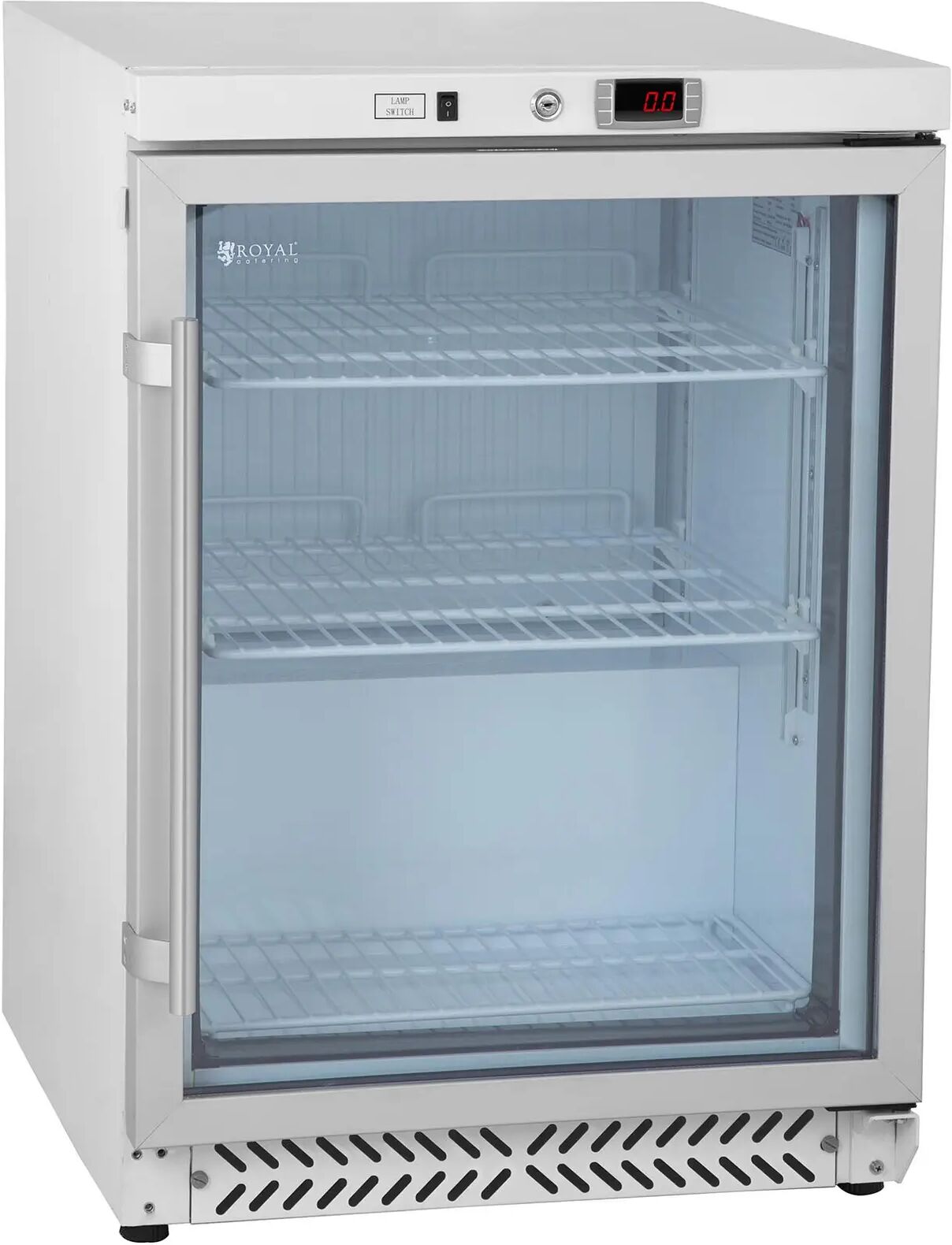 Royal Catering Factory second Glass door fridge - bottle fridge - 170 L RCGK-W200