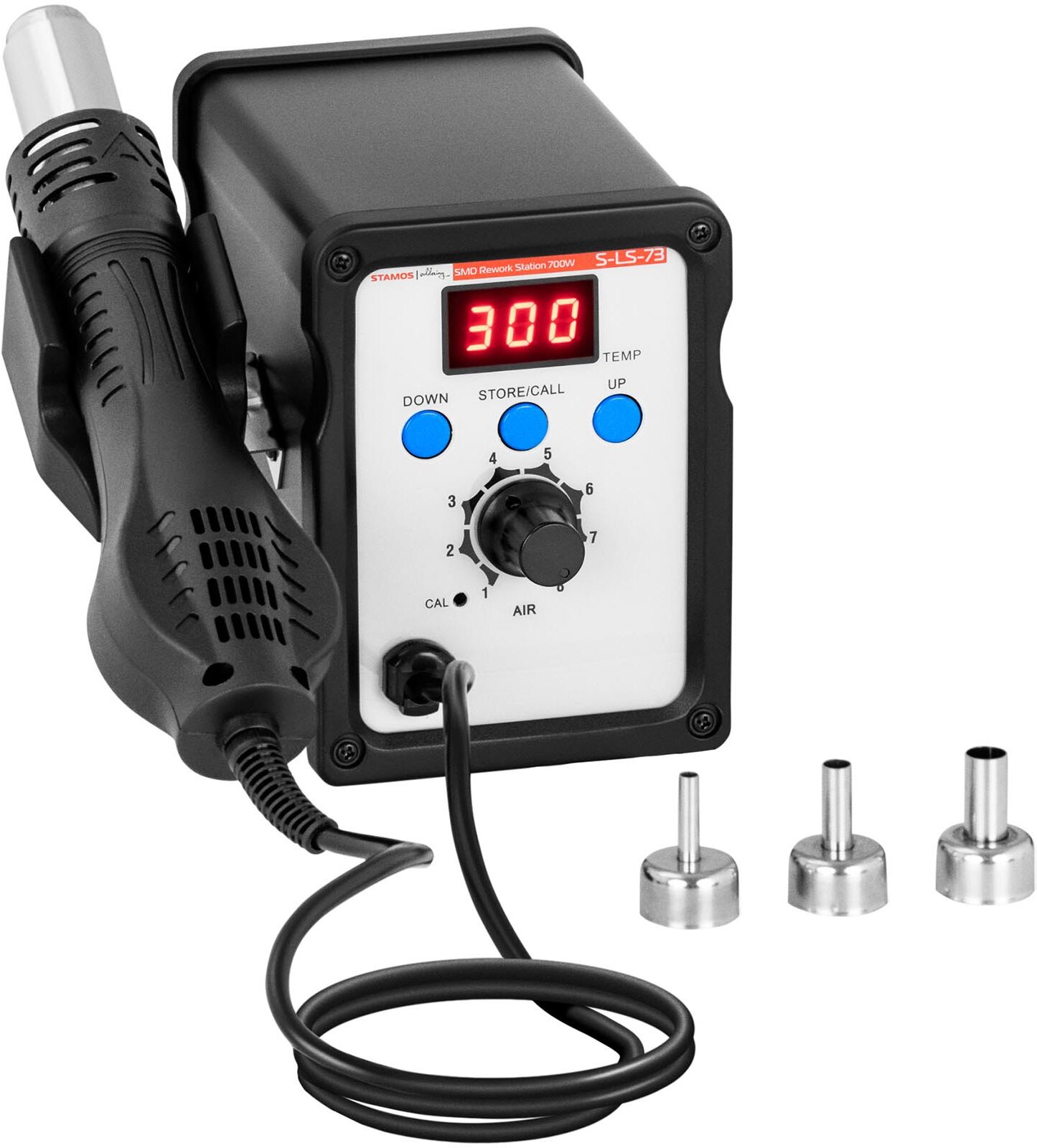 Stamos Soldering Soldering Station - with hot air gun - 700 W - LED display S-LS-73