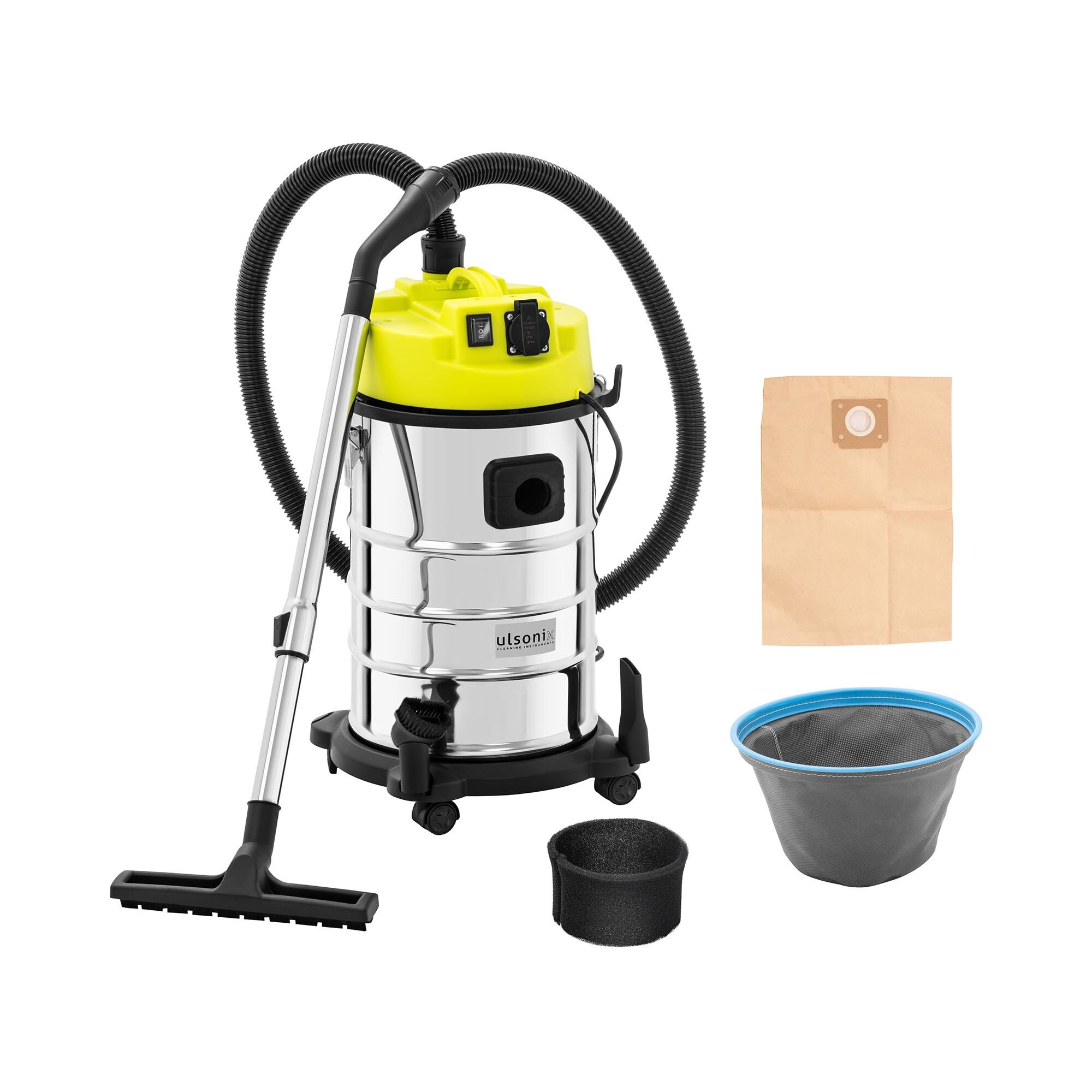 ulsonix Wet/Dry Vacuum Cleaner - 1,400 W - 30 L - socket FLOORCLEAN 30FS ulsonix Wet/Dry Vacuum Cleaner - 1,400 W - 30 L - socket FLOORCLEAN 30FS