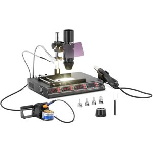 Stamos Soldering Soldering Station with pre-heating plate and infrared lamp – 1450W – 4 x LED – Basic LĂ¶TSTATION S-LS-15 BASIC