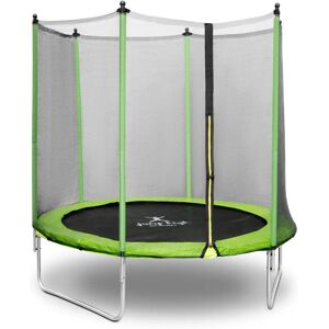 Gymrex Trampoline - Ø 244 x 180 cm - 80 kg - net - black/green GR-TR03