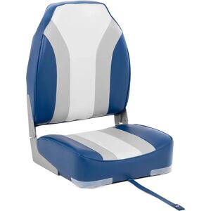 MSW Boat Seat - 36x43x60 cm - Blue, Dark grey, White MSW-MBS-08