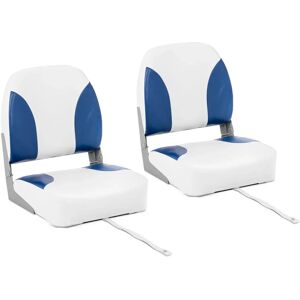 MSW Boat Seat - 2 pcs. - 41 x 50 x 51 cm - white-blue MSW-MBS-06