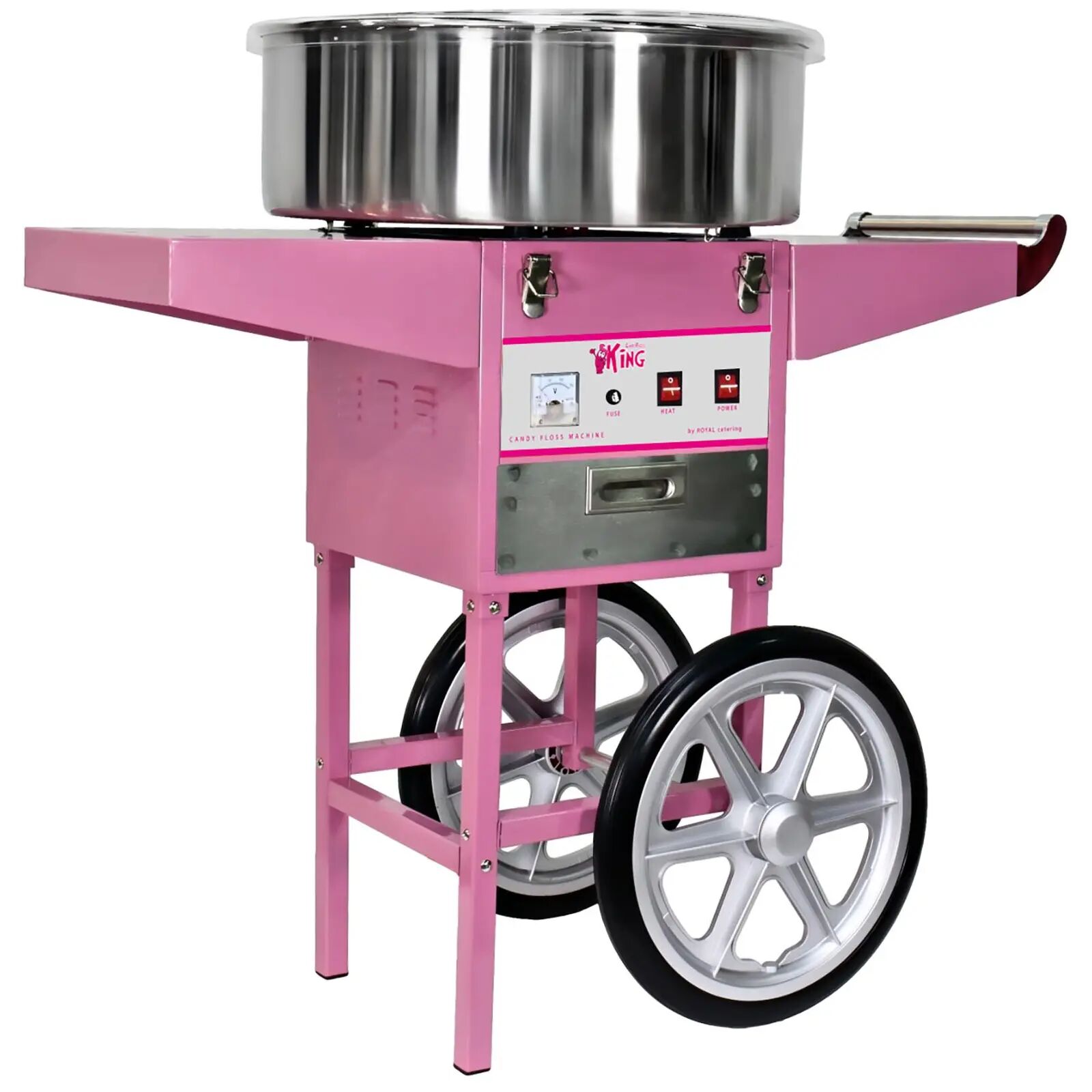 Royal Catering Candy Floss Machine with Trolley - 52 cm RCZC-1200-W