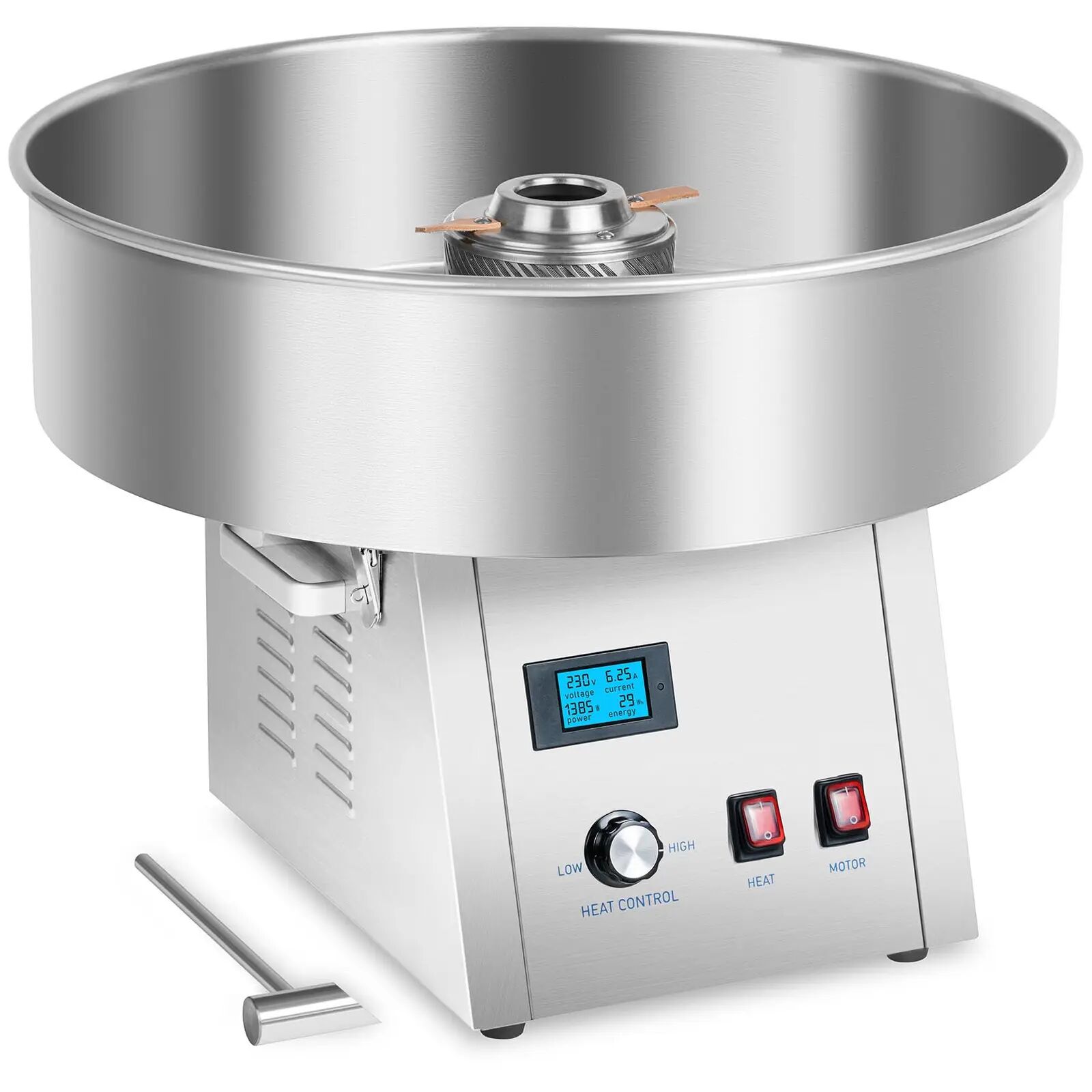 Royal Catering Candy Floss Machine - 62 cm - stainless steel - shock absorber RCZK-1500S-W