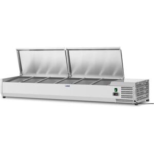 Royal Catering Countertop Refrigerated Display Case - 180 x 39 cm - 8 GN 1/3 Containers RCKV-180/39-S8