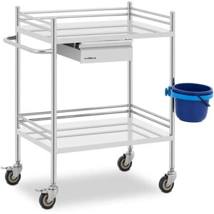 Steinberg Systems Laboratory Trolley - stainless steel - 2 shelves each 60 x 40 x 12.5 cm - 1 drawer - 40 kg SBS-LF-142