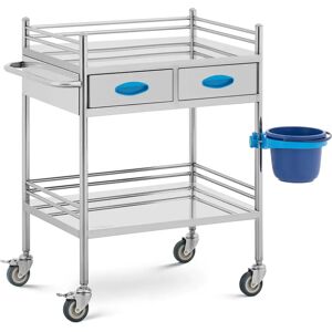 Steinberg Systems Laboratory Trolley - stainless steel - 2 shelves each 58 x 41 x 15 cm - 2 drawers - 40 kg SBS-LF-147