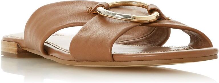 Dune London Ladies LAYSY Ring Hardware Sandal - Tan - Size: 5