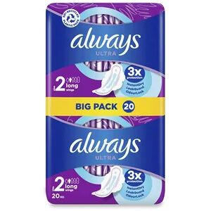 Always Ultra Pads Long (Size Two) - 20 Pack