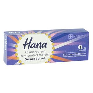 Hana Daily Contraceptive Pill 75mcg - 1 Month Supply