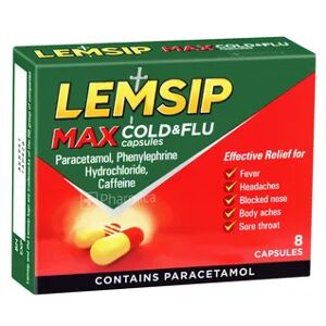 Lemsip Max Cold and Flu Relief Capsules - 8 Capsules