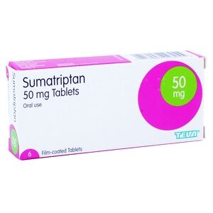 Sumatriptan 50mg Migraine Relief - 6 Tablets