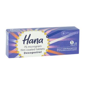 Hana Daily Contraceptive Pill 75mcg - 1 Month Supply