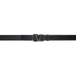 Valentino Garavani Black VLogo Belt  - 0NO NERO/NERO - Size: cm 100 - male