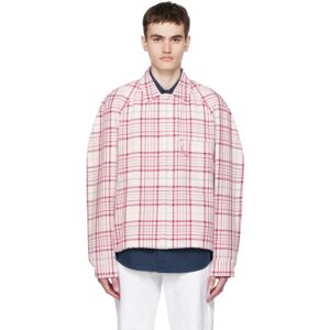 JACQUEMUS White & Red Le Chouchou 'La Chemise Criollo' Jacket  - 4AK JACQUARD CHECK P - Size: IT 46 - male