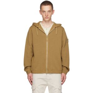 Stone Island Brown Ghost Piece Hoodie  - V0098 DARK BEIGE - Size: Medium - male