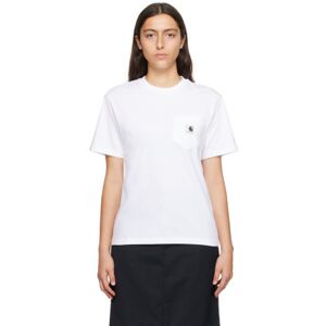 Carhartt Work In Progress White Pocket T-Shirt  - White - Size: Extra Small - female